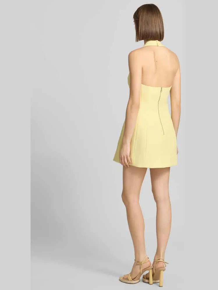 bardot Halter-cocktailjurk model 'NEVELLE HOURGLASS' lichtgeel, foto 3