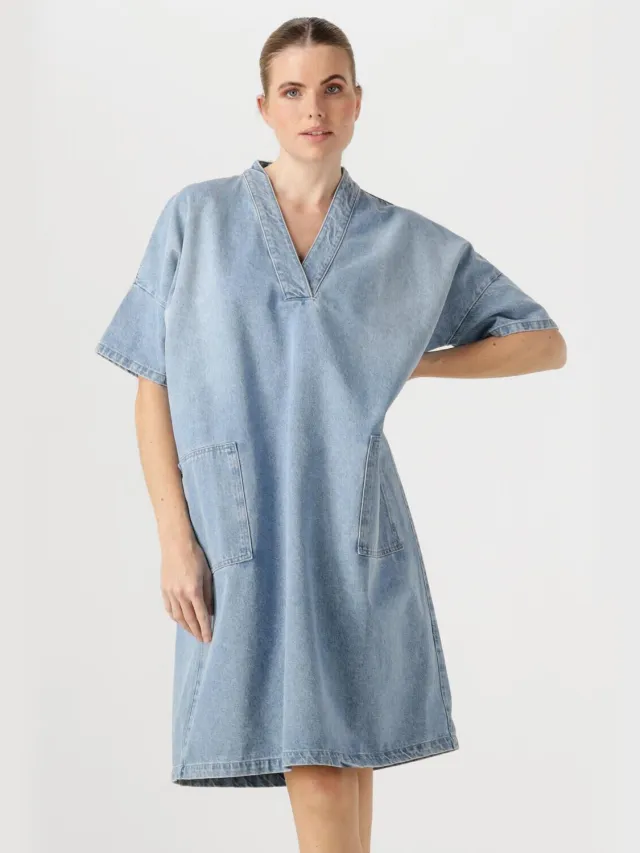 Penn & Ink Dames Jurken Dress - Lichtblauw