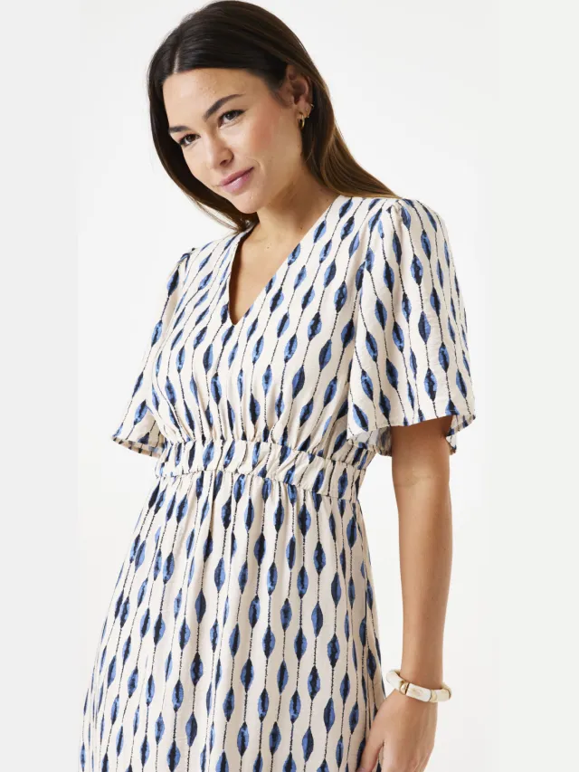 Garcia Jurk met print Wit