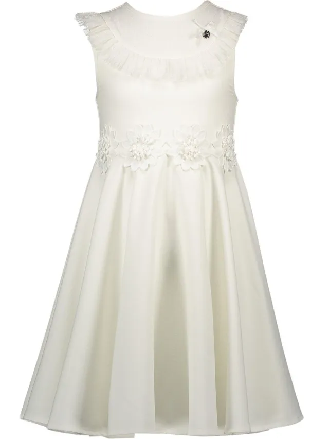 Le Chic Kids Meisjes Jurk Off White