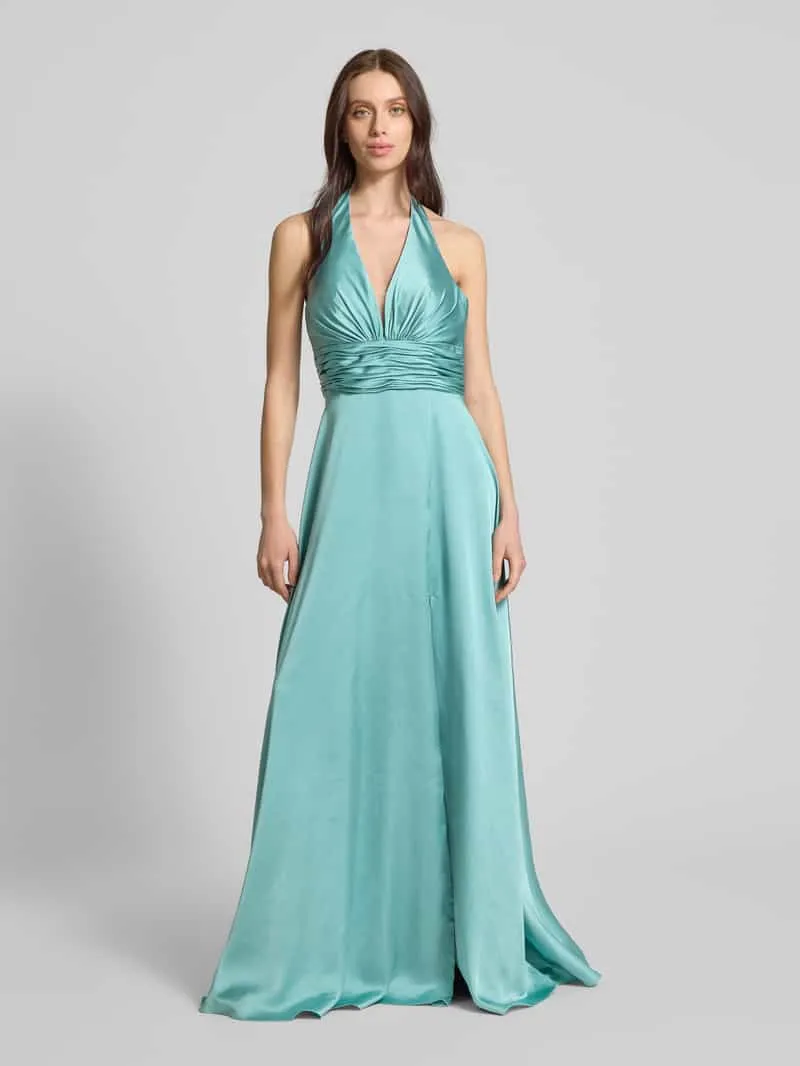LUXUAR FASHION Avondjurk met halter Groen
