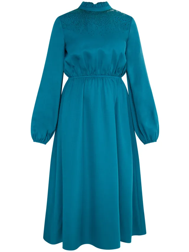 Usha midi-jurk Dames blauw/groen, foto 2