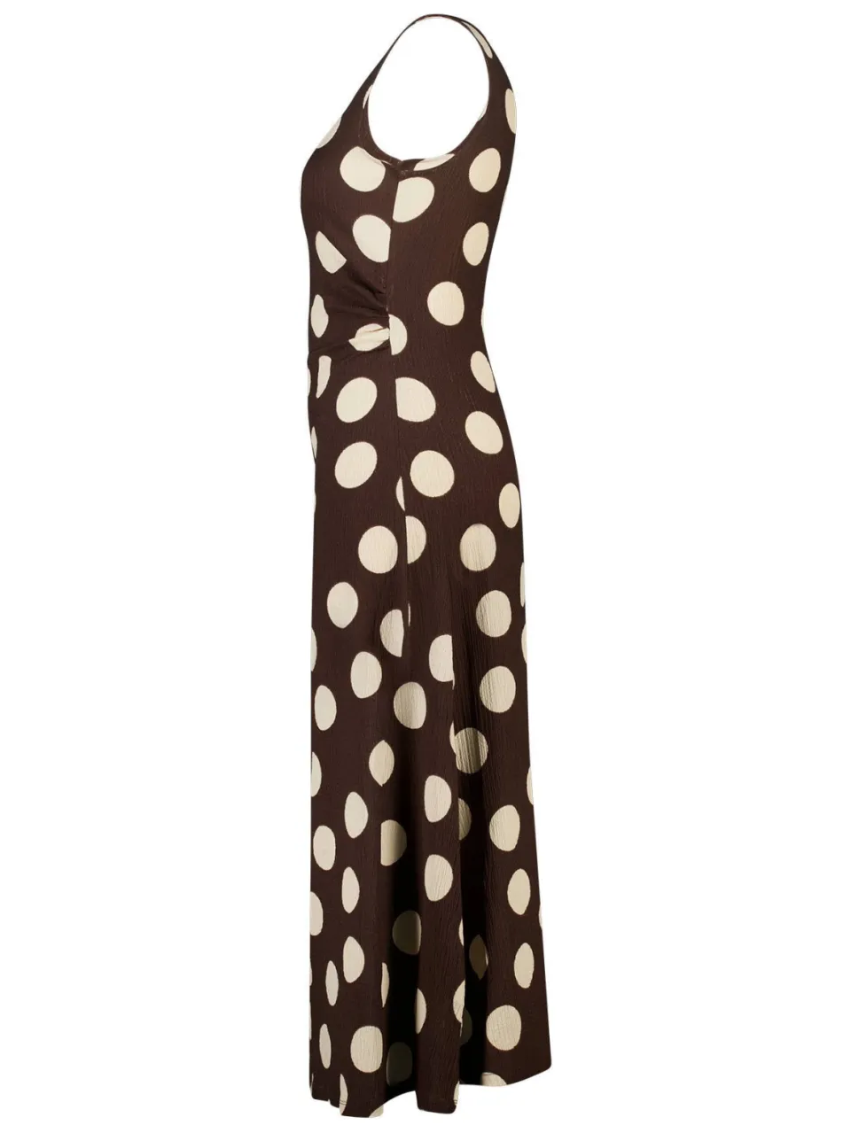 MS Mode midi zomerjurk met stippen Plus Size - bruin, foto 2