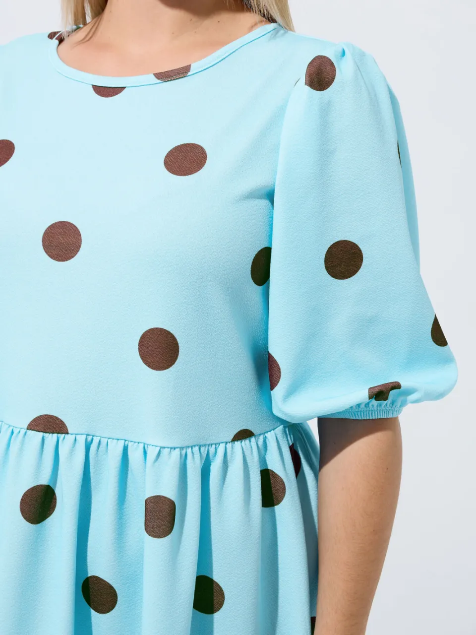 Limited Collection Blauwe Jurk Met Stippen, foto 3