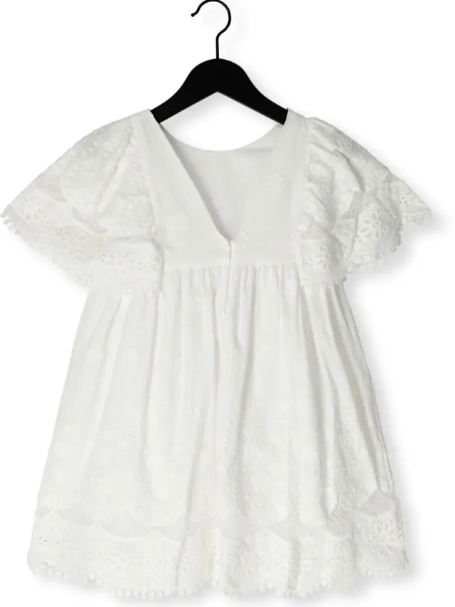 Mayoral Cotton Dress Meisjes - Jurk - Wit