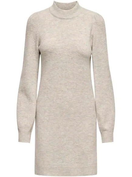 Jacqueline De Yong Rue life l/s high neck dress grijs, foto 2