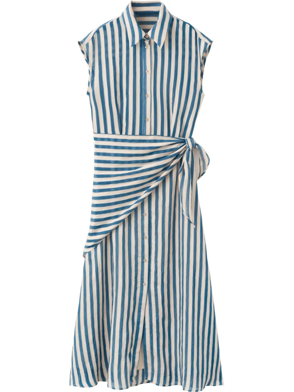 Mango gestreepte blousejurk - blauw, foto 2