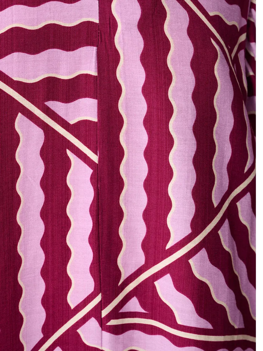 Shoeby viscose korte zomerjurk met print - roze, foto 6