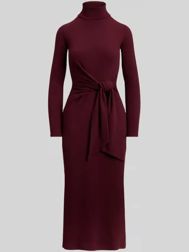 Lauren Ralph Lauren Vaureen jurk bordeaux, foto 2