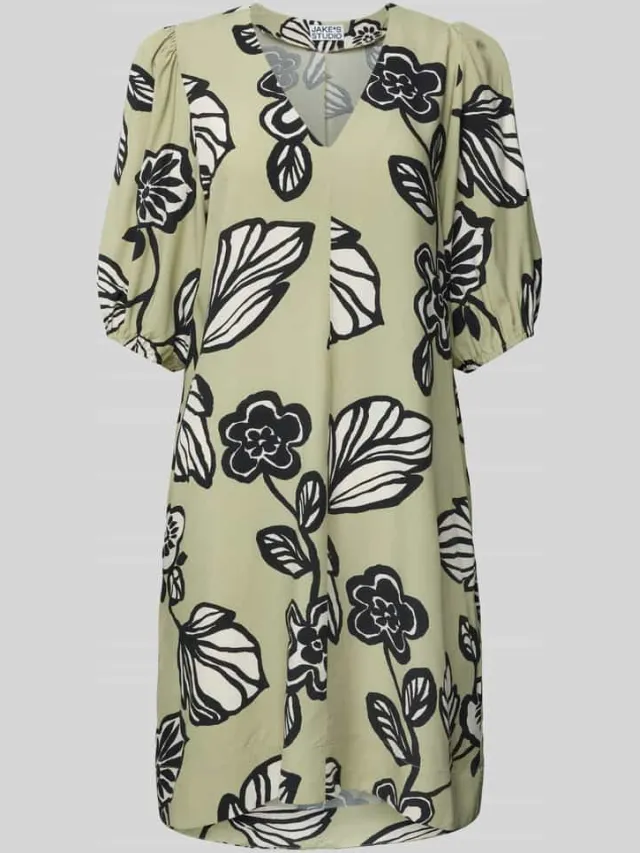 Jake*s Mini-jurk met V-hals Lindegroen