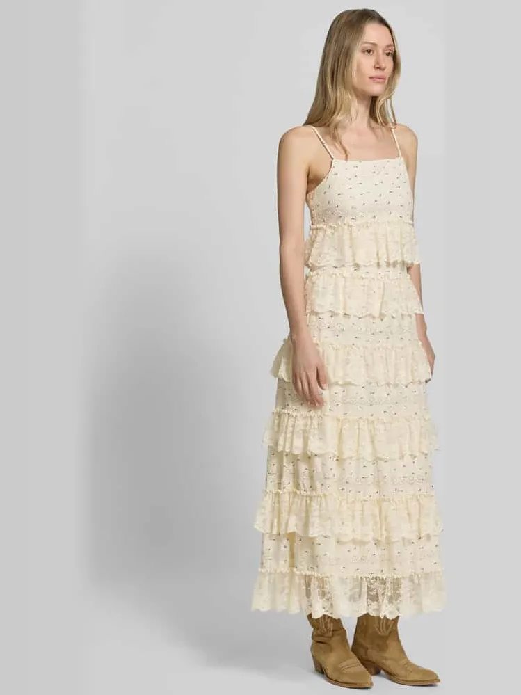 Vero Moda Maxi-jurk van puur katoen model 'LORETTA' offwhite, foto 3