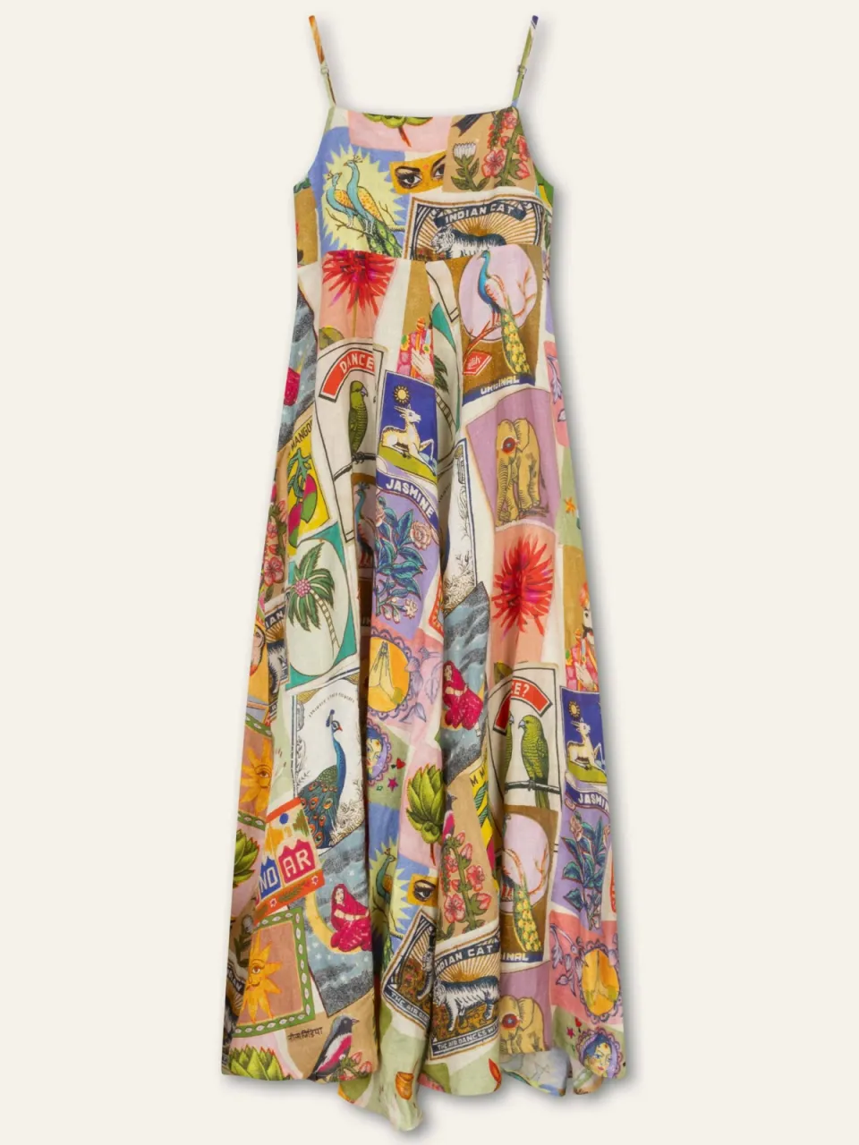 Oilily linnen maxi jurk multi, foto 2
