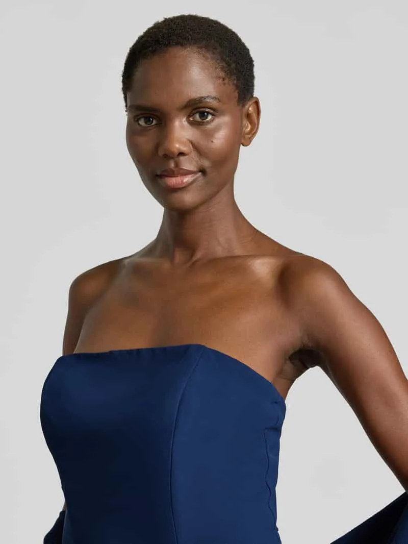 Mascara slim fit midi-jurk met rimpelingen marineblauw, foto 3