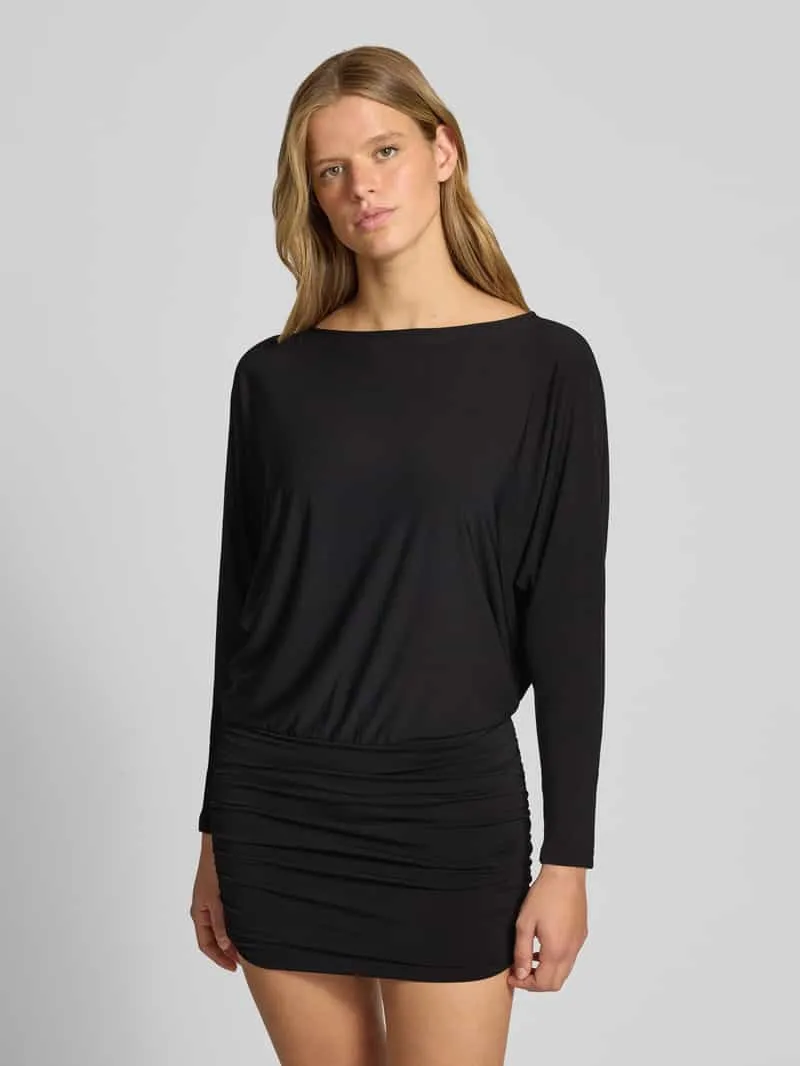 Only Regular fit vrijetijdsjurk met boothals model 'ARIA' Zwart