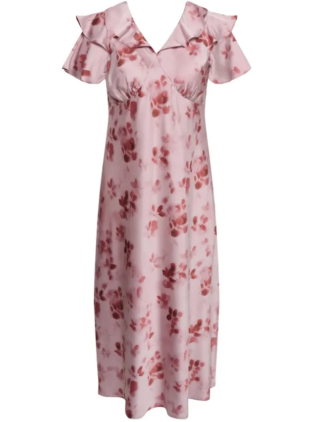Damesjurk KAFFE Curve Kcjamie dusty pink