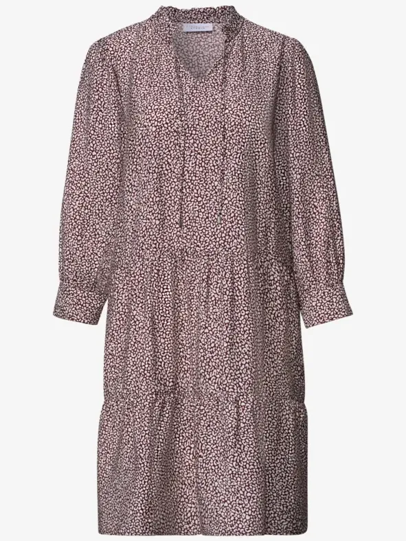 Street One Studio Knie-lange jurk met V-hals en print beige, foto 3