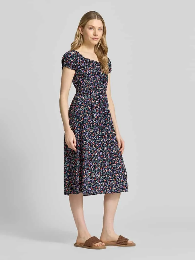 Apricot midi-jurk in all-over look marineblauw, foto 3