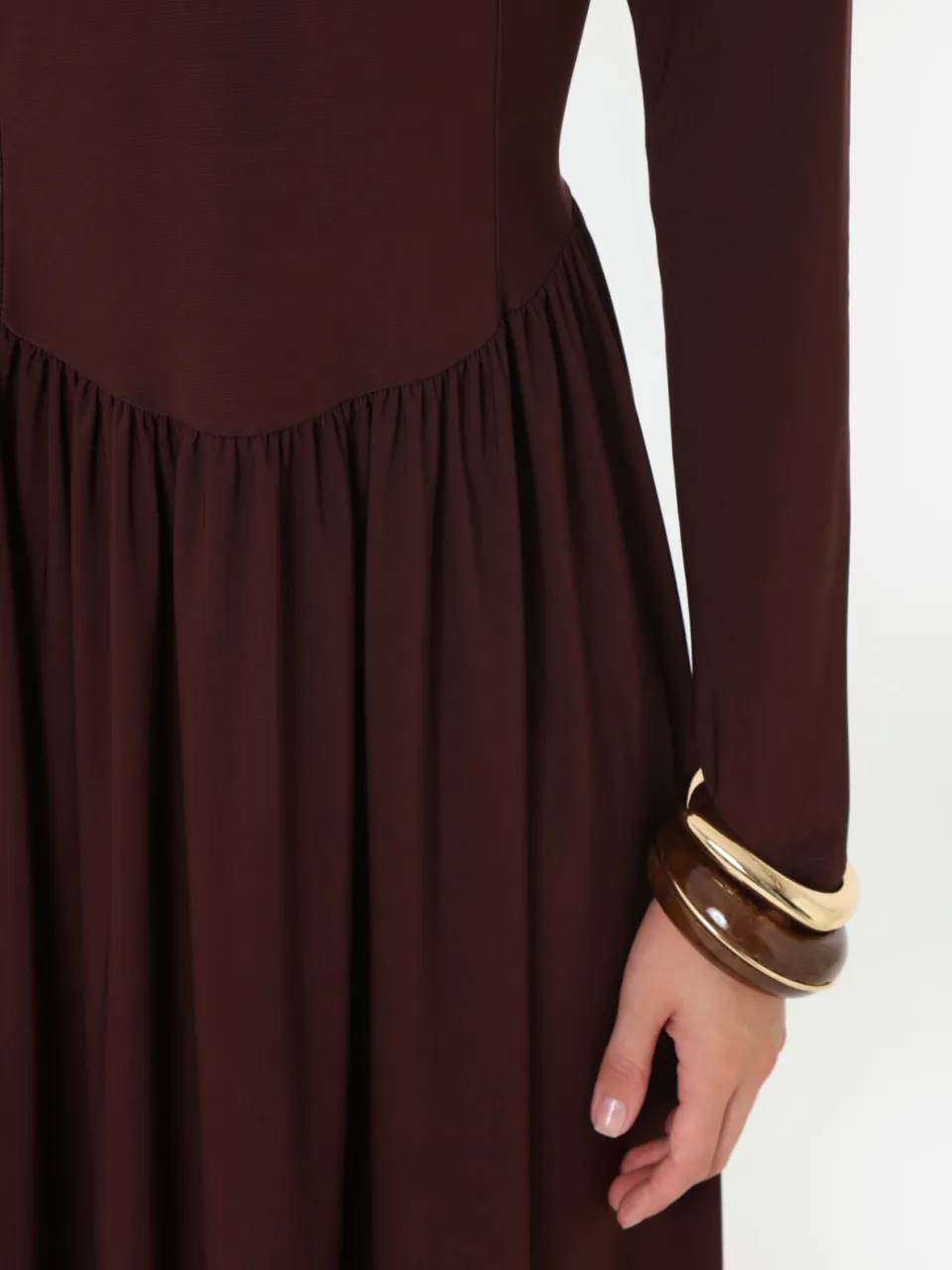 Modest Dress Refka chocoladebruin, foto 2