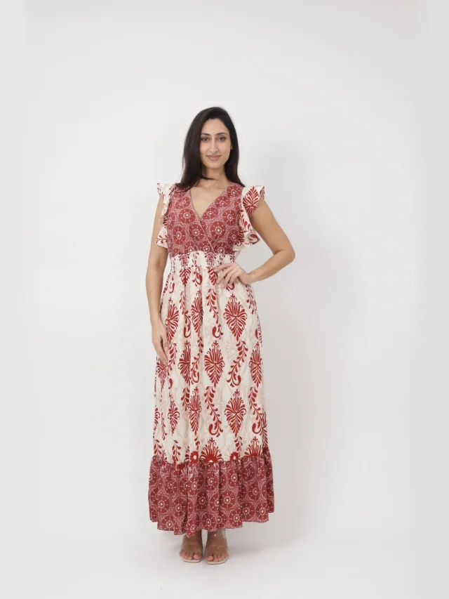 Elara Maxikleid Rot