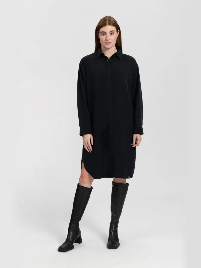Kuyichi dames vegan Blousejurk Sadie Gitzwart