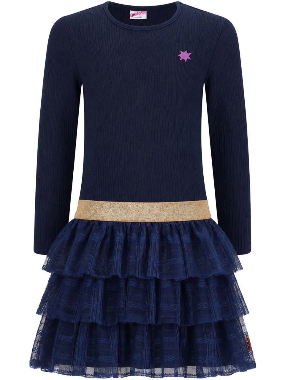 B.Nosy midi jurk met glitters donkerblauw, foto 2