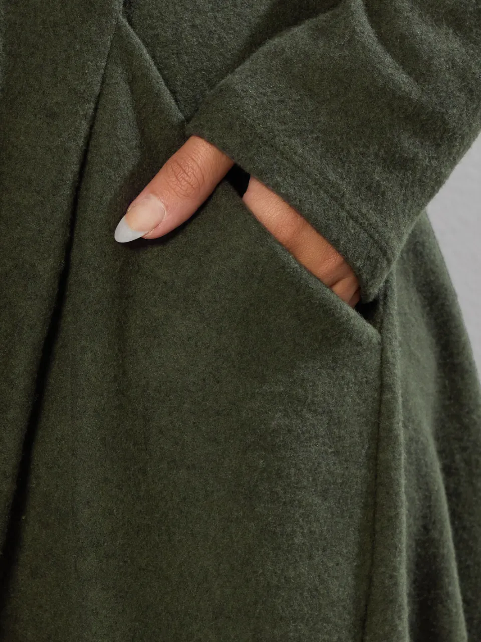 Yours Khaki Groene Soft Touch Zakjurk, foto 4