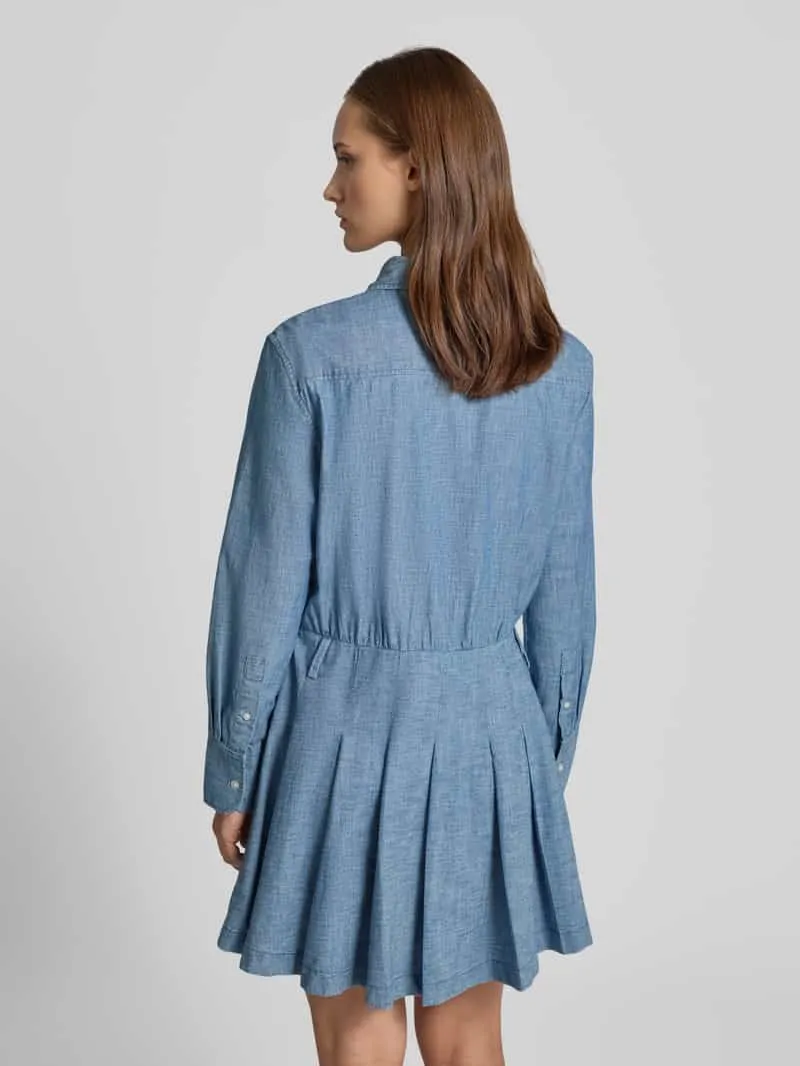 Tommy Jeans Getailleerde vrijetijdsjurk van puur katoen lichtblauw, foto 3