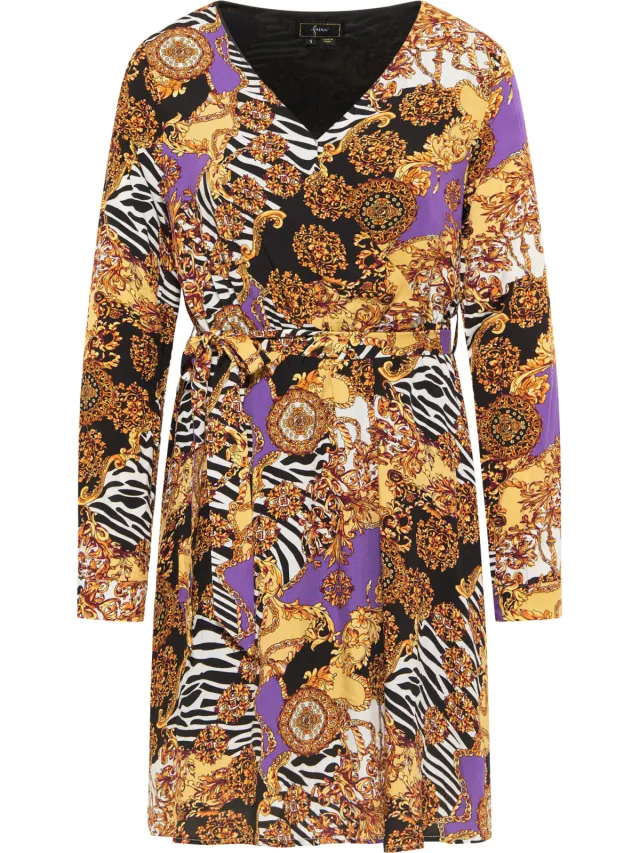 Faina midi-jurk Dames Oranje Veelkleurig, foto 2