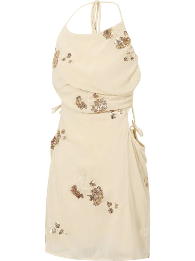 Gimme Embroidery Summer Dress – Luchtige Jurk met Borduursels – Romantisch Accent voor Zonnige Dagen - Kaki