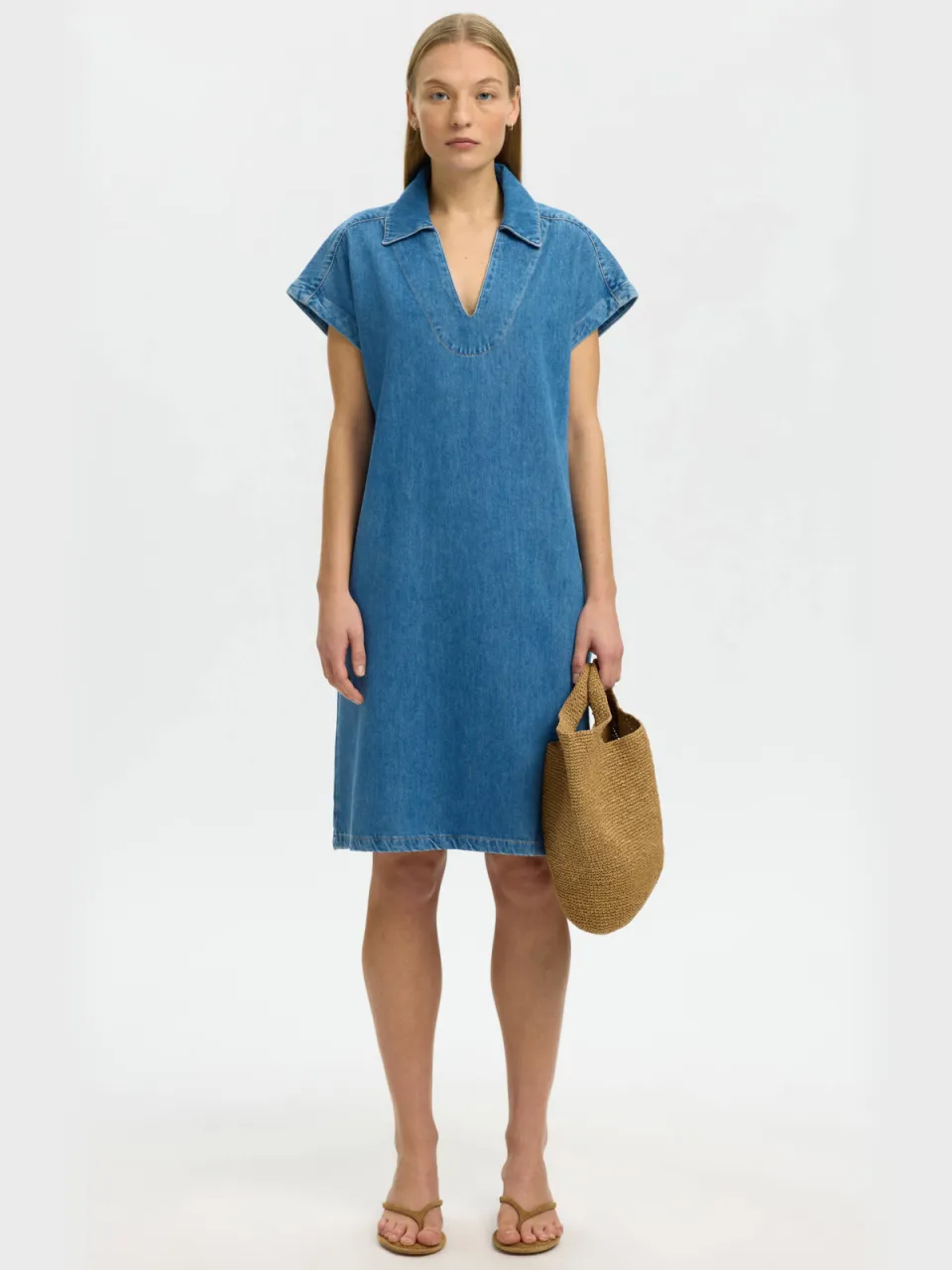 Selected spijkerjurk - mediumblauw Medium blue denim