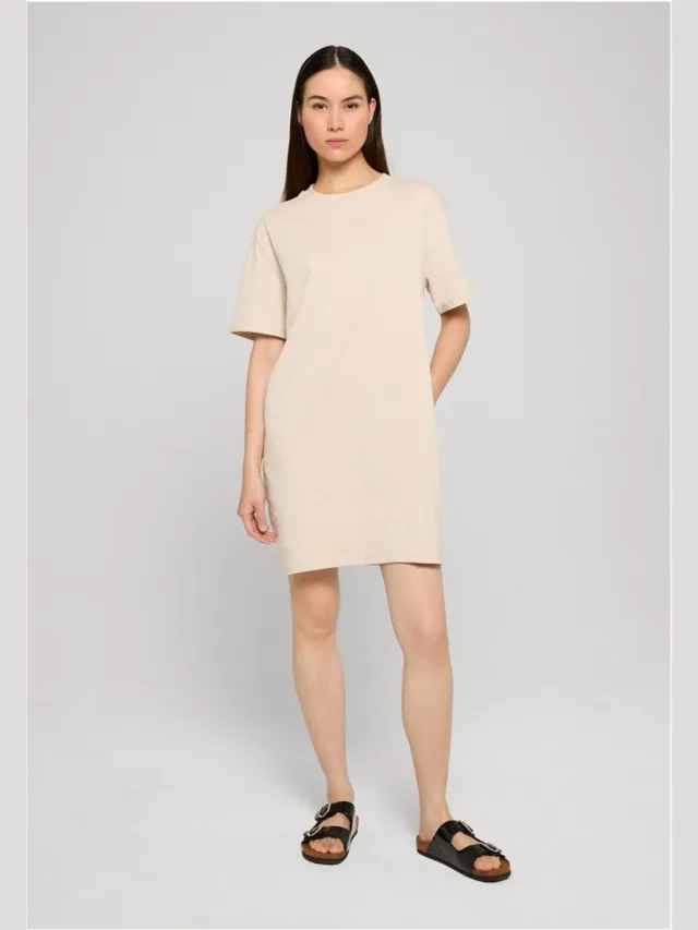 Urban Classics Ladies Everyday Dress Dames Mini-jurk - beige