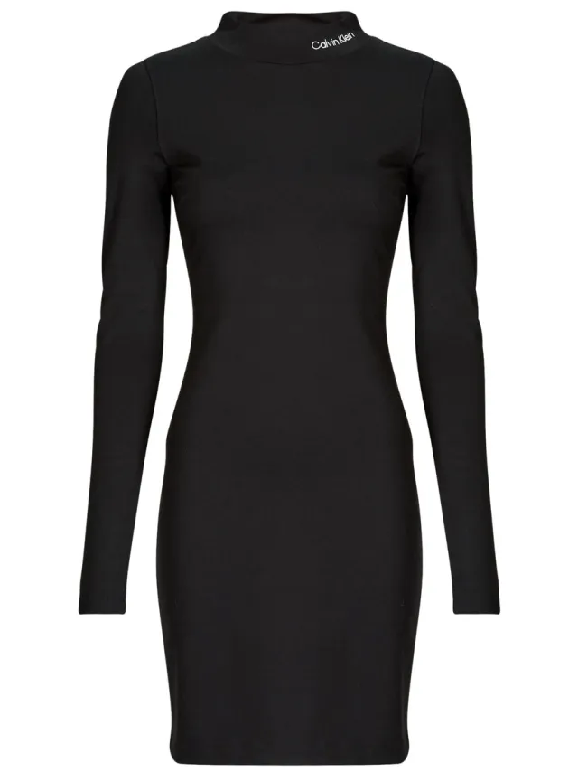 Calvin Klein Korte Jurk Calvin Klein Jeans LOGO ELASTIC MILANODRESS Zwart