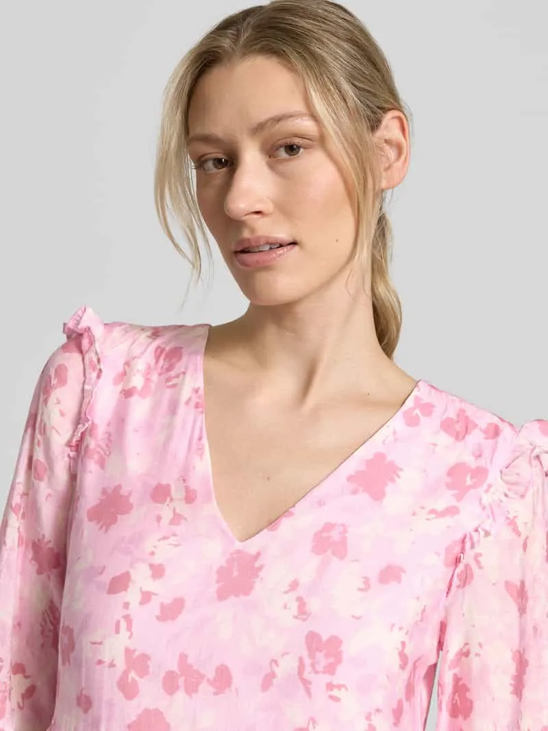 MbyM Maxi-jurk van viscosemix met model 'Melie' felroze, foto 5