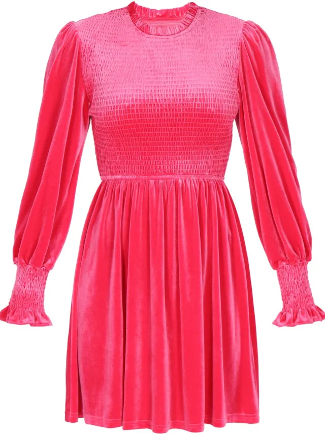 NAEMI jurk roze rood