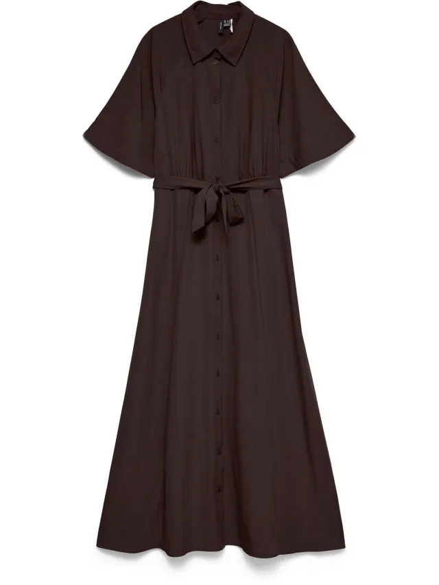 Vero Moda Blousejurk VMNOELLA Lange jurk Chocolate Torte 1