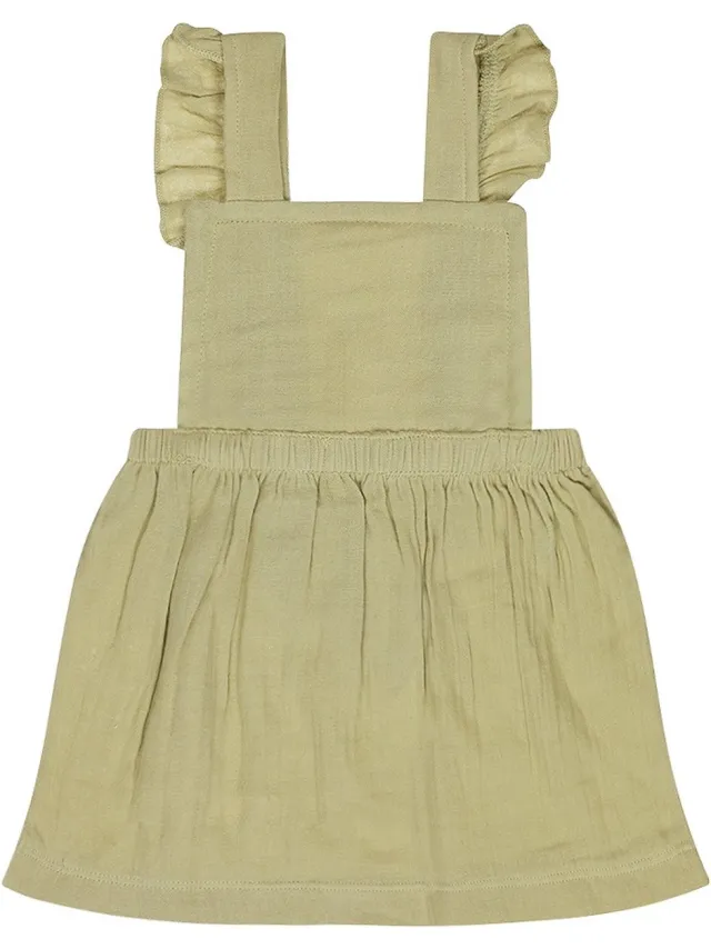 Dirkje Meisjes Jurk - Dusty green