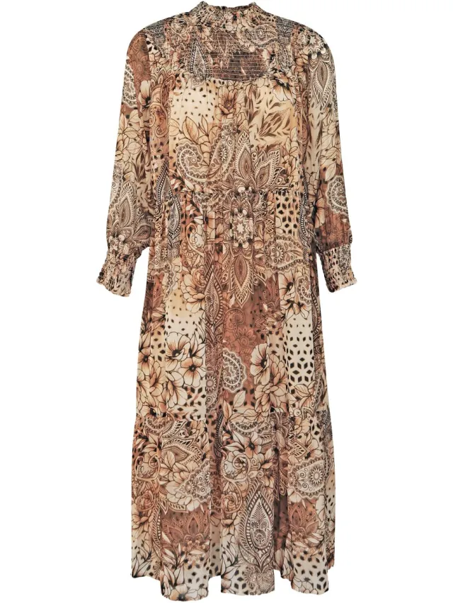 PRINCESS GOES HOLLYWOOD bruine paisley jurk