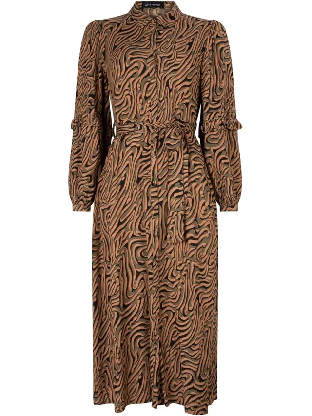 Lofty Manner Jurk Dress Marr Mu211 Multi Zebra Print Dames Maat Multi color