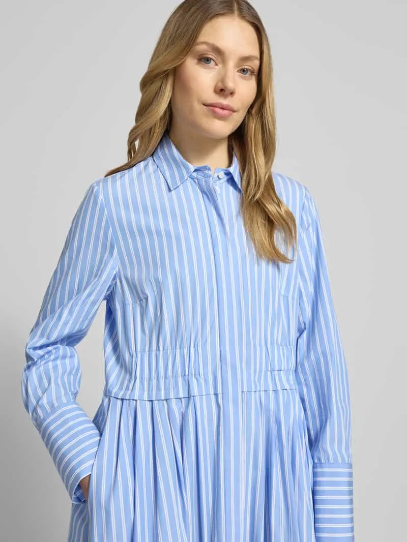 White Label regular fit midi-jurk met platte kraag blauw, foto 4