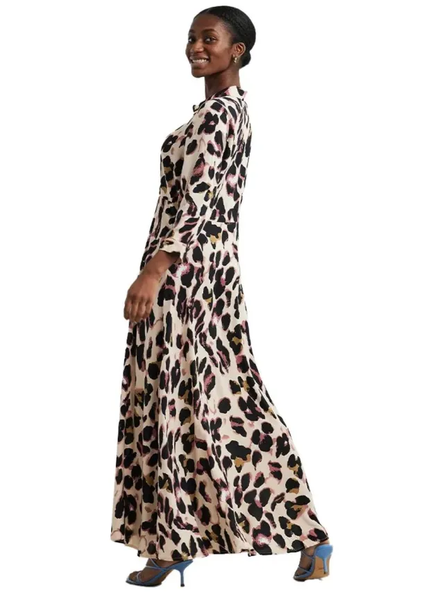 Yas Savanna Lange Jurk Met 3/4 Mouwen Wit M Vrouw