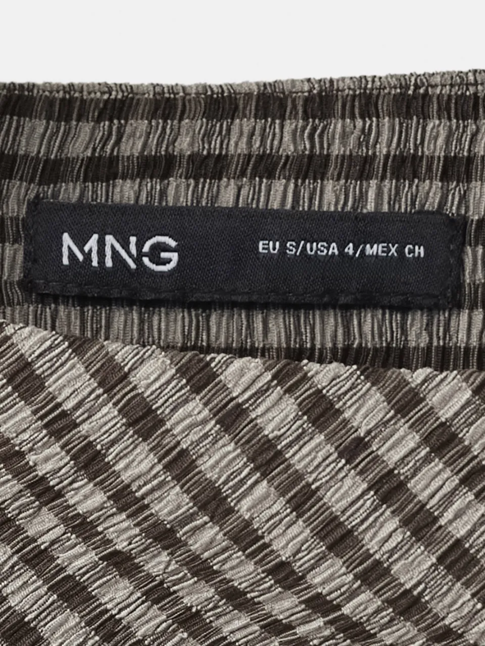 Mango geruite midi jurk - bruin, foto 4
