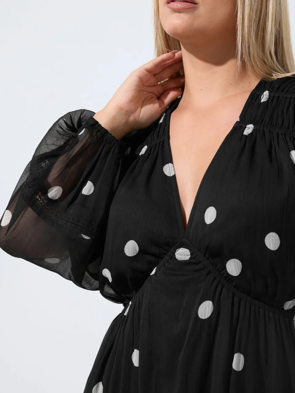 Limited Collection Minijurk Met Gesmokte Taille zwart, foto 5