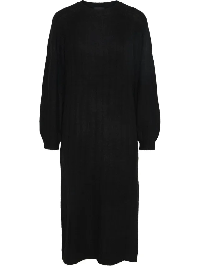 Pieces PCMAGGY LS KNIT DRESS NOOS BC - Dames - Mini jurken Black