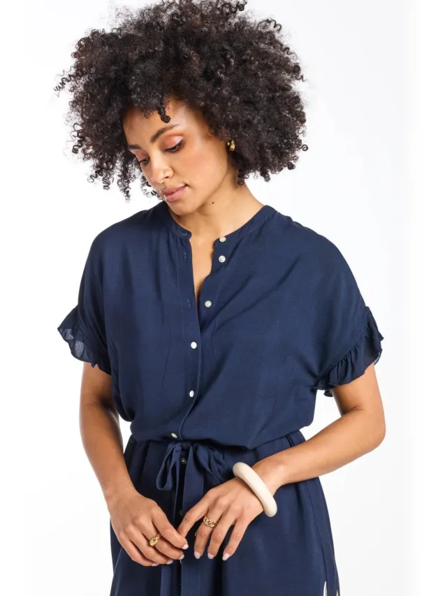 Didi blousejurk donkerblauw