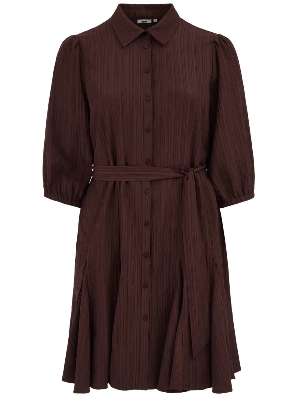 WE Fashion Curve blousejurk met ceintuur Plus Size - bruin, foto 2