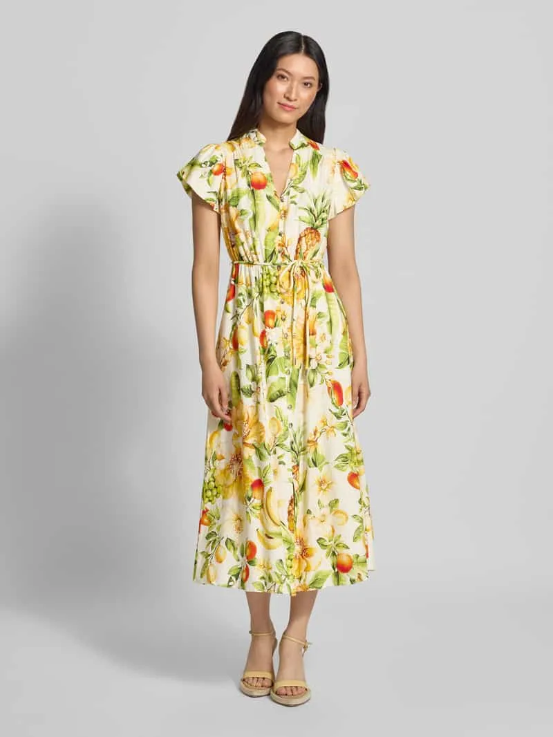 Forever New Avondjurk van mix van linnen en viscose model 'Posie' Geel