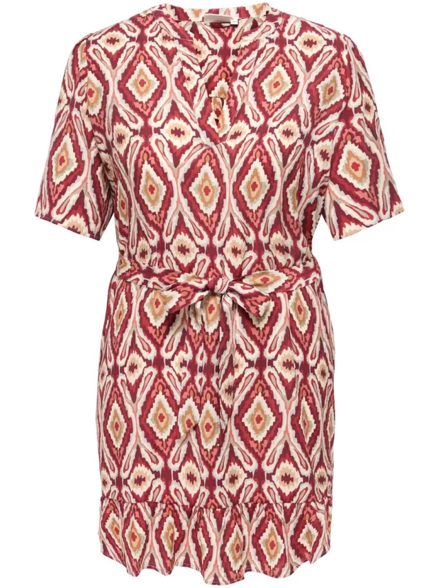 Only Carmakoma Jurk CARANTONIA Korte jurk Brick Red 1