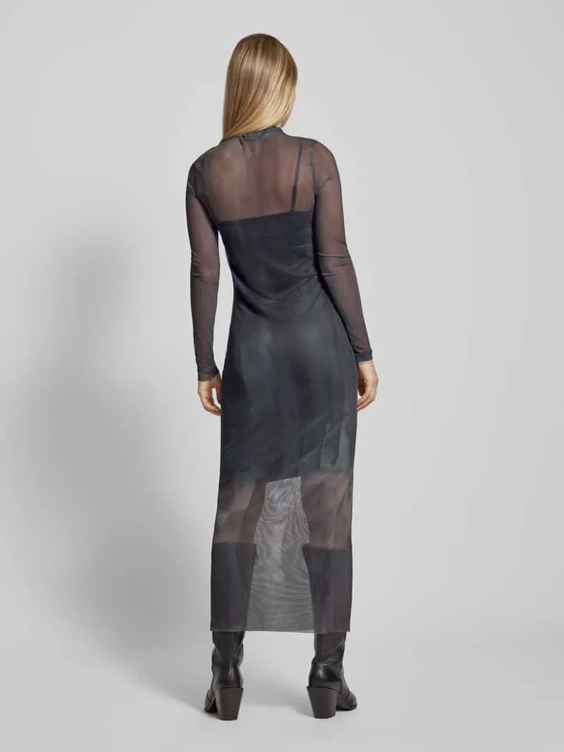 Alessa&Anna Winter X P&C* Maxi-jurk van mesh antraciet, foto 4