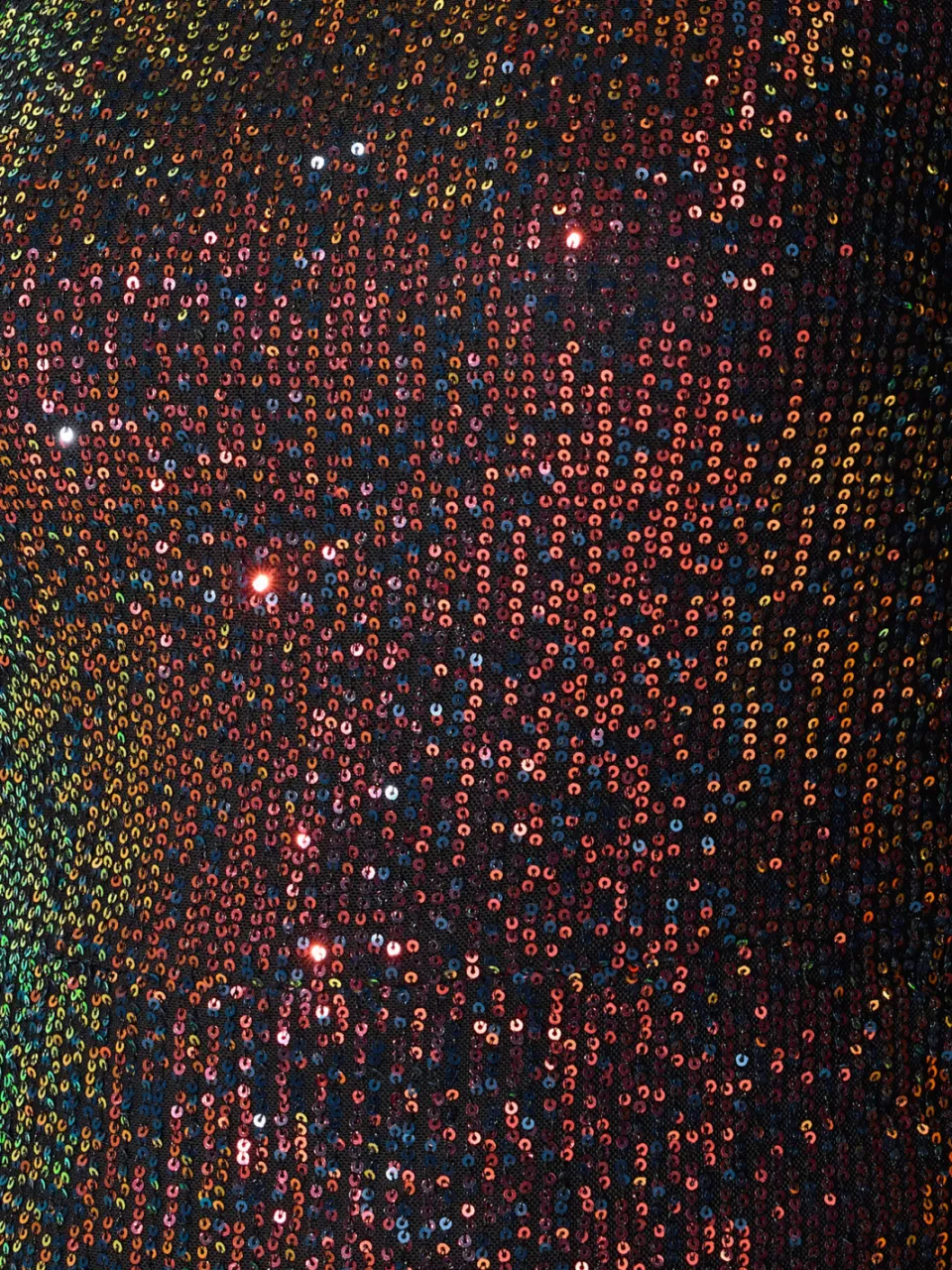 Yours London Midijurk Met Pailletten En Geplooide Details In Regenboog zwart, foto 5