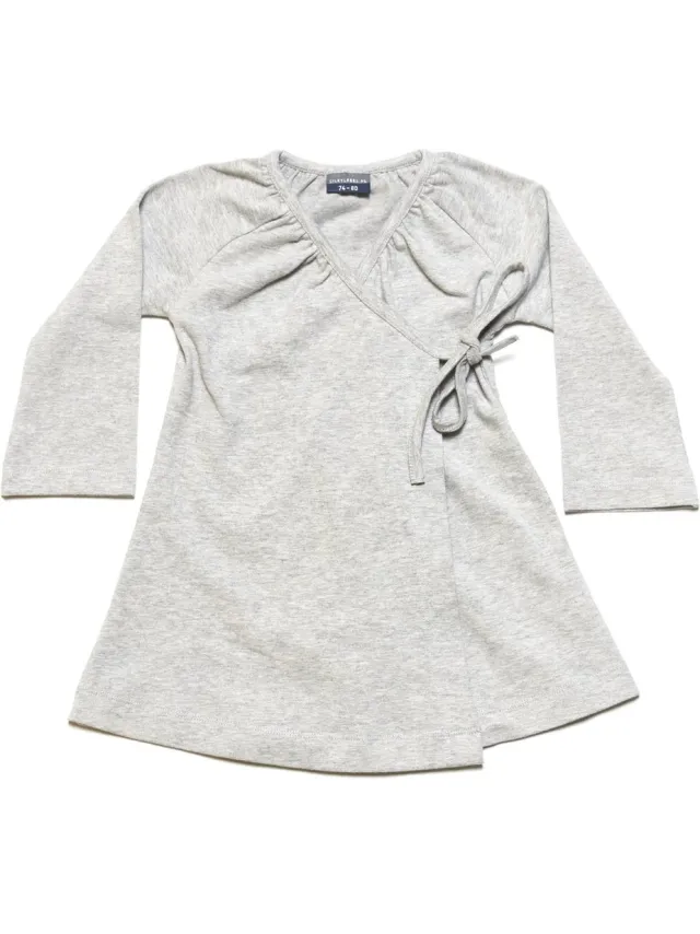Silky Label jurkje stunning grey - lange mouw - grijs lichtgrijs
